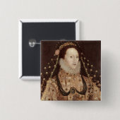 Porträt von Elizabeth I c.1575-80 Button (Vorne & Hinten)