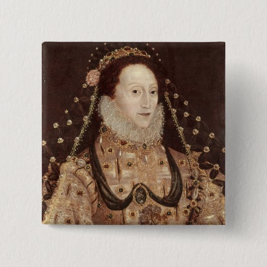 Porträt von Elizabeth I c.1575-80 Button (Vorderseite)
