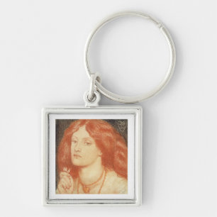 Porträt von Elizabeth Siddal (1834-62), 1860 (Rot Schlüsselanhänger
