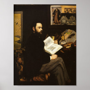 Porträt von Emile Zola durch Manet - Plakat