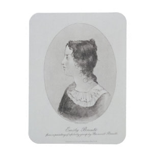 Porträt von Emily Bronte (1818-48) graviert durch Magnet