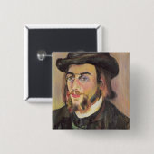 Porträt von Erik Satie c.1892 Button (Vorne & Hinten)