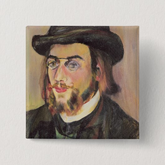 Porträt von Erik Satie c.1892 Button (Vorderseite)