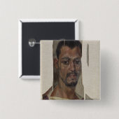 Porträt von Fayum (Encausticwachs auf Holz) Button (Vorne & Hinten)