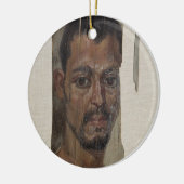 Porträt von Fayum (Encausticwachs auf Holz) Keramik Ornament (Links)