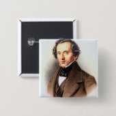 Porträt von Felix Mendelssohn (1809-47) (litho) Button (Vorne & Hinten)