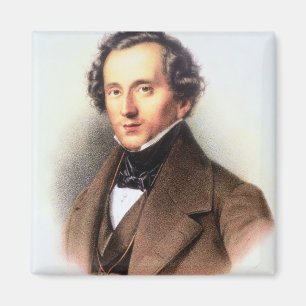 Porträt von Felix Mendelssohn (1809-47) (litho) Magnet