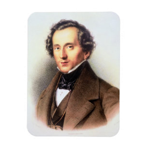 Porträt von Felix Mendelssohn (1809-47) (litho) Magnet