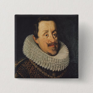 Porträt von Ferdinand II von Habsburgern, 1622-37 Button