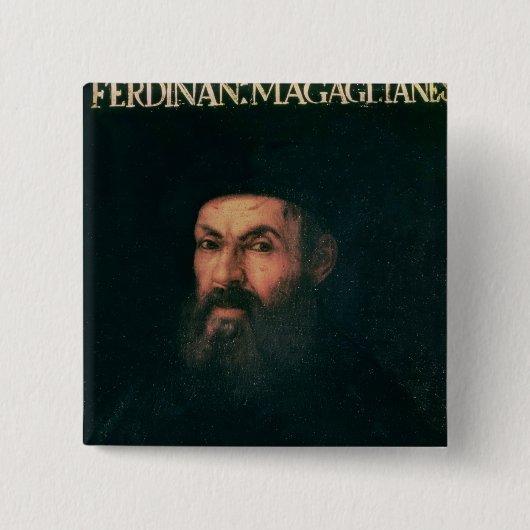 Porträt von Ferdinand Magellan Button (Vorderseite)