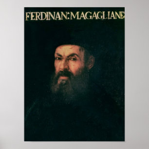 Porträt von Ferdinand Magellan Poster