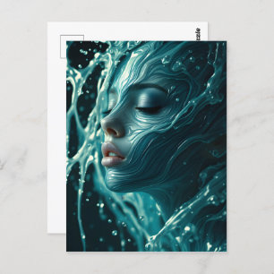 Porträt von Fine Art Fashion Postkarte