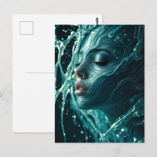 Porträt von Fine Art Fashion Postkarte