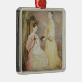 Porträt von Florence Nightingale und von ihr Silbernes Ornament (Rechts)