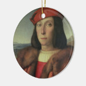 Porträt von Francesco della Rovere, Herzog von Keramik Ornament (Links)