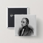 Porträt von Francois Guizot Button (Vorne & Hinten)