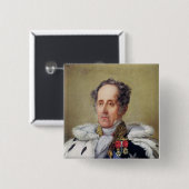 Porträt von Francois Vicomte de Chateaubriand Button (Vorne & Hinten)