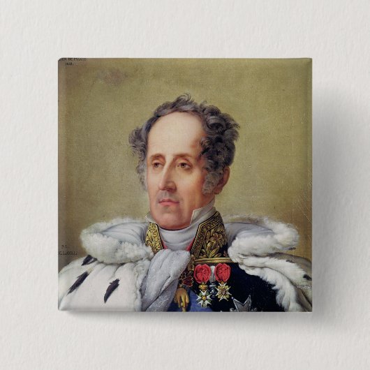 Porträt von Francois Vicomte de Chateaubriand Button (Vorderseite)
