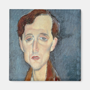 Porträt von Franz Hellens, 1919 (Öl auf Leinwand Magnet