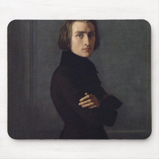 Porträt von Franz Liszt 1839 Mousepad (Vorne)