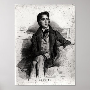 Porträt von Franz Liszt im August 1832 Poster