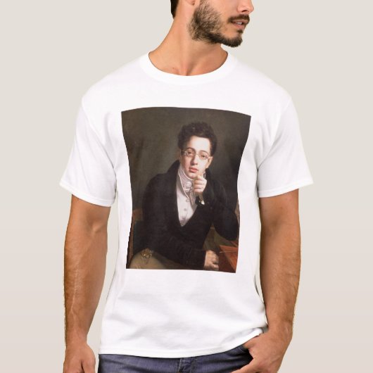 Porträt von Franz Schubert, österreichischer T-Shirt (Vorderseite)