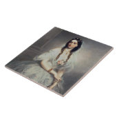 Porträt von Frau C.W.Stoughton (d.1907), Drei-Quar Fliese (Seite)