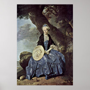 Porträt von Frau Oswald durch Johann Zoffany Poster