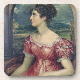 Porträt von Fräulein Puxley, 1826 (Öl auf Getränkeuntersetzer