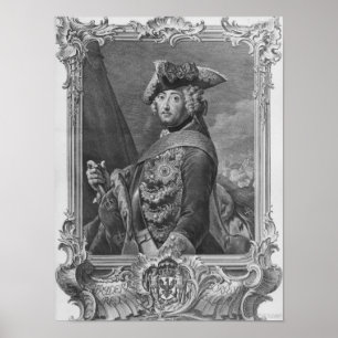 Porträt von Frederick II, das große Poster