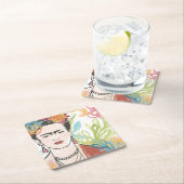 Porträt von Frida Kahlo Rechteckiger Pappuntersetzer (Vor Ort)