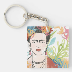 Porträt von Frida Kahlo Schlüsselanhänger