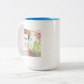 Porträt von Frida Kahlo Zweifarbige Tasse (Vorderseite Links)