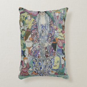 Porträt von Friederike Maria Beer von Gustav Klimt Dekokissen