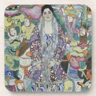 Porträt von Friederike Maria Beer von Gustav Klimt Getränkeuntersetzer
