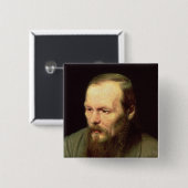 Porträt von Fyodor Dostoyevsky 1872 Button (Vorne & Hinten)