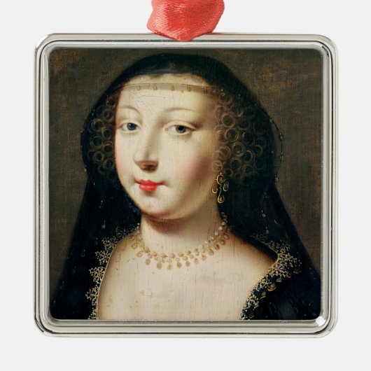 Porträt von Gabrielle d'Estrees Silbernes Ornament (Vorne)
