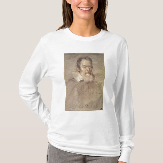 Porträt von Galileo Galilei-Astronomen T-Shirt (Vorderseite)
