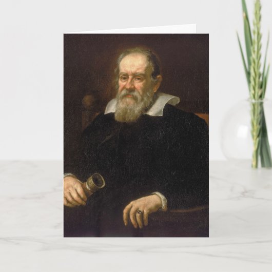 Porträt von Galileo Galilei durch Justus Karte (Vorderseite)