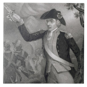 Porträt von General Francis Marion am Kampf O Fliese