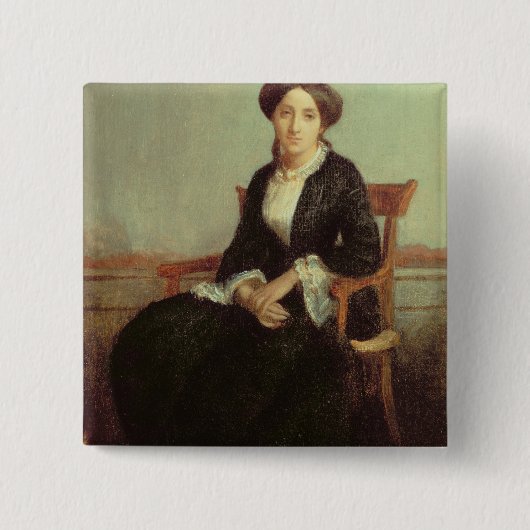 Porträt von Genevieve Celine, 1850 (Öl auf Button (Vorderseite)