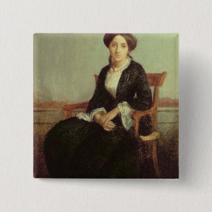 Porträt von Genevieve Celine, 1850 (Öl auf Button