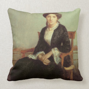 Porträt von Genevieve Celine, 1850 (Öl auf Kissen