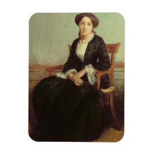 Porträt von Genevieve Celine, 1850 (Öl auf Magnet