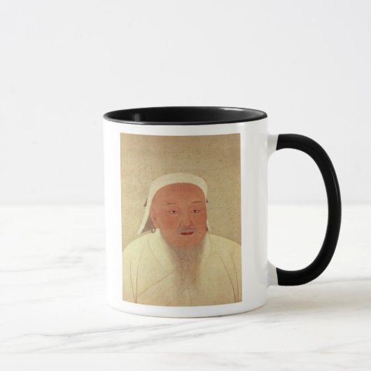 Porträt von Genghis Khan, Mongole Khan Tasse (Rechts)