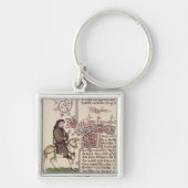 Porträt von Geoffrey- Chaucerfaksimile von Schlüsselanhänger (Vorne)