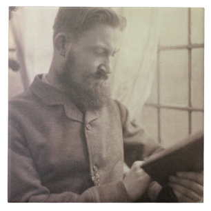 Porträt von George Bernard Shaw (1856-1950) als Y Fliese