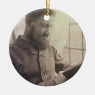 Porträt von George Bernard Shaw (1856-1950) als Y Keramik Ornament