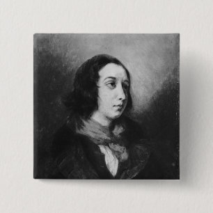 Porträt von George Sand, 1838 Button
