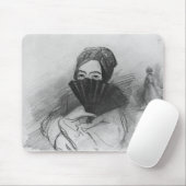 Porträt von George Sand hinter ihrem Fan Mousepad (Mit Mouse)